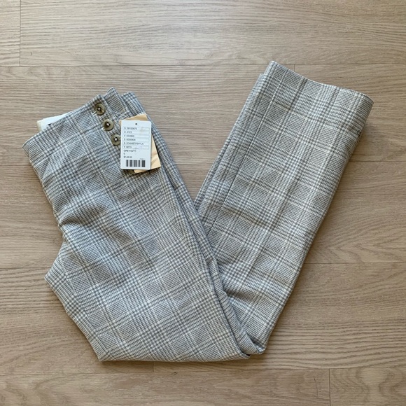Anthropologie Pants - Anthropologie Grey Plaid Trousers Pants